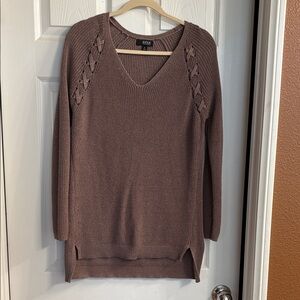 a.n.a Women's V-Neck Sweater in Rich Brown